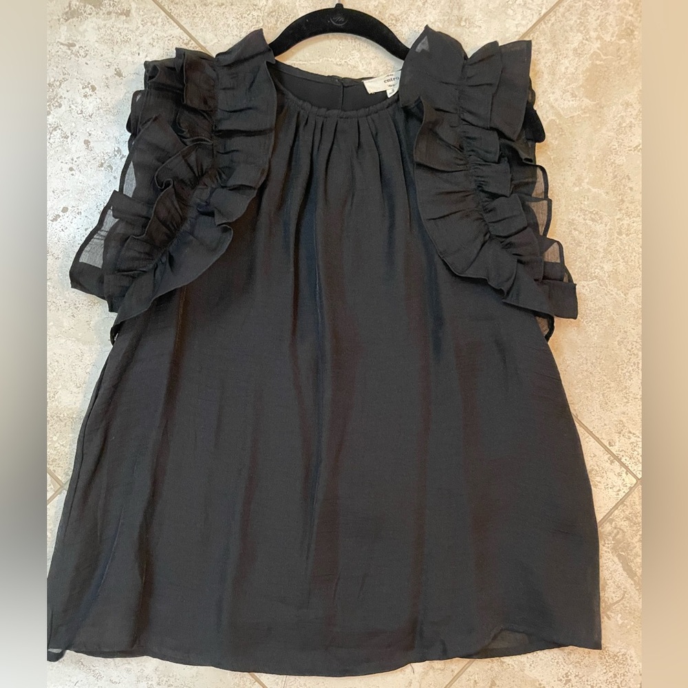 Women’s Ruffle Sleeve Blouse - Black
